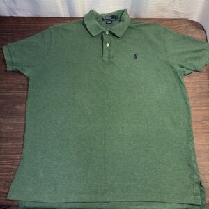 Polo Ralph Lauren Men's XL Short Sleeve Polo Green Purple Pony Cotton